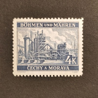 Stamp Bohemia and Moravia protectorate, 4K, Mi.34, MH* 