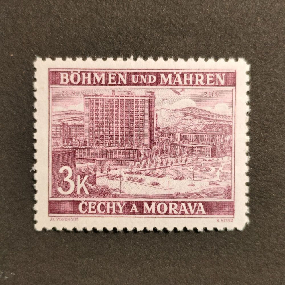 Briefmarke Böhmen und Mähren Protektorat, 3K, Mi.33** 
