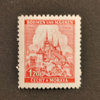 Stamp Bohemia and Moravia protectorate, 1.20K, Mi.68, MH* 