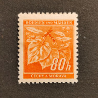 Stamp Bohemia and Moravia protectorate, 80H, Mi.66, MH* 