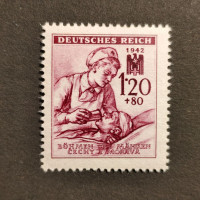 Stamp Bohemia and Moravia protectorate, 1.20 + 0.8K, Mi.112, MH* 