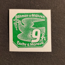 Briefmarke Böhmen und Mähren Protektorat, 9H, Mi.45* 