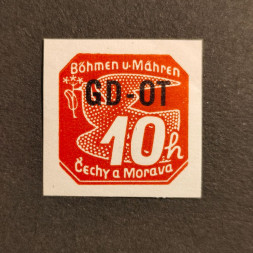 Briefmarke Böhmen und Mähren Protektorat, 10H, Mi.51* 