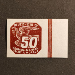 Briefmarke Böhmen und Mähren Protektorat, 50H, Mi.124* 