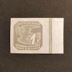Briefmarke Böhmen und Mähren Protektorat, 1K, Mi.125* 