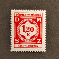 Známka Protektorát Č.a M., 1.20K, Pof.SL7* 