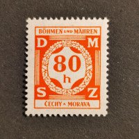 Známka Protektorát Č.a M., 80H, Pof.SL5* 