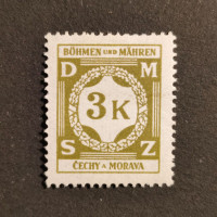 Známka Protektorát Č.a M., 3K, Pof.SL10* 