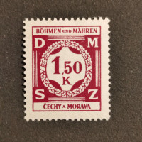 Známka Protektorát Č.a M., 1.50K, Pof.SL8* 