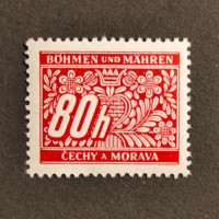 Známka Protektorát Č.a M., 80H, Pof.DL8** 