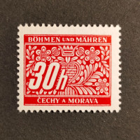 Známka Protektorát Č.a M., 30H, Pof.DL4** 