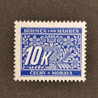Stamp Bohemia and Moravia protectorate, 10K, Mi.13 Port., MH* 