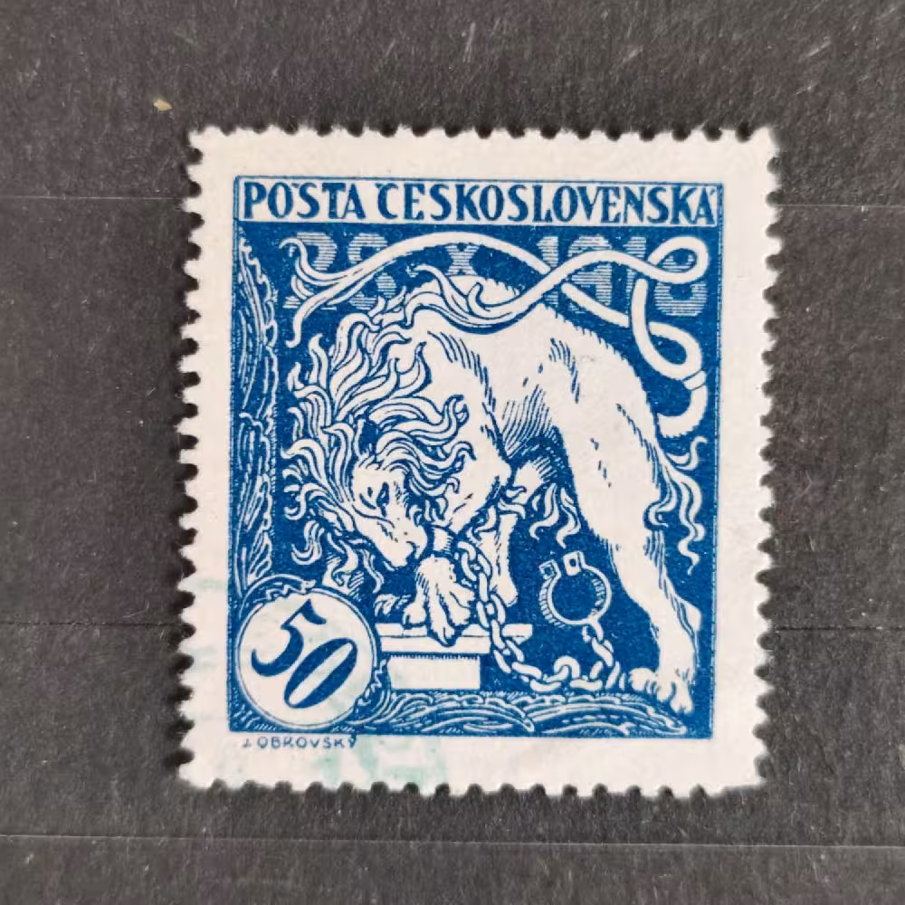 Briefmarke Tschechoslowakie, Mi.36A*, 50h