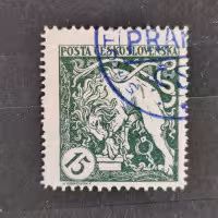 Známka ČSR, Pof.27B**, B, s přítiskem, 15h