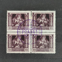 Block of four Czechoslovakia, Mi.38Fa, MH, 100h