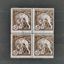 Čtyřblok ČSR, Pof.28B**, B, s přítiskem, 25h