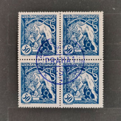 Čtyřblok ČSR, Pof.29A**, A, s přítiskem, 50h