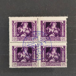 Čtyřblok ČSR, Pof.32A*, A, s přítiskem, 120h