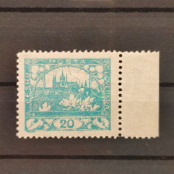 Známka ČSR, Pof.8D*, 20h Známka ČSR, Pof.8D*, 20h