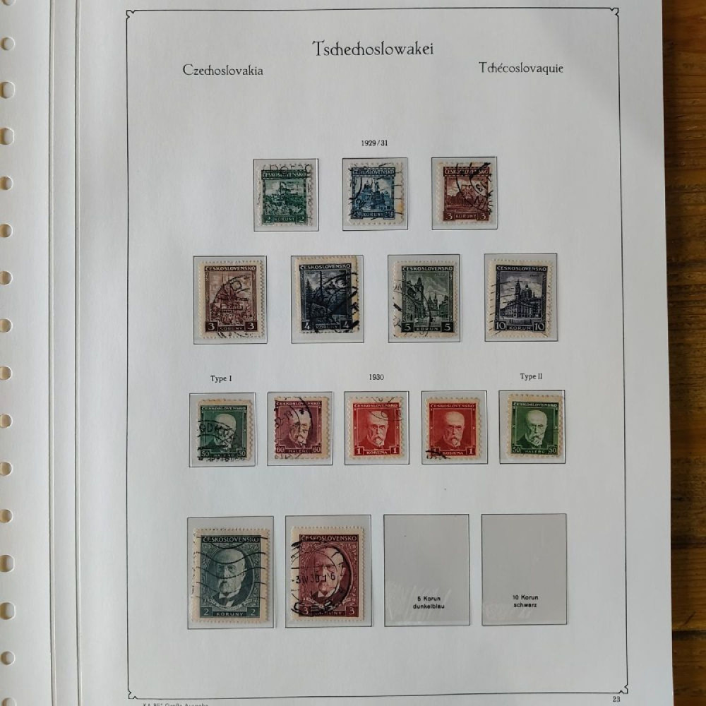 Sbírka známek Sbírka, Mi.#, Krásná sbírka ČSR I a II mix kvality Sbírka známek Sbírka, Mi.#, Krásná sbírka ČSR I a II mix kvality