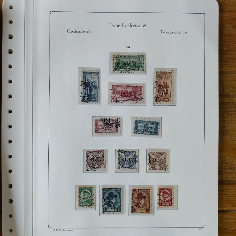 Sbírka známek Sbírka, Mi.#, Krásná sbírka ČSR I a II mix kvality Sbírka známek Sbírka, Mi.#, Krásná sbírka ČSR I a II mix kvality