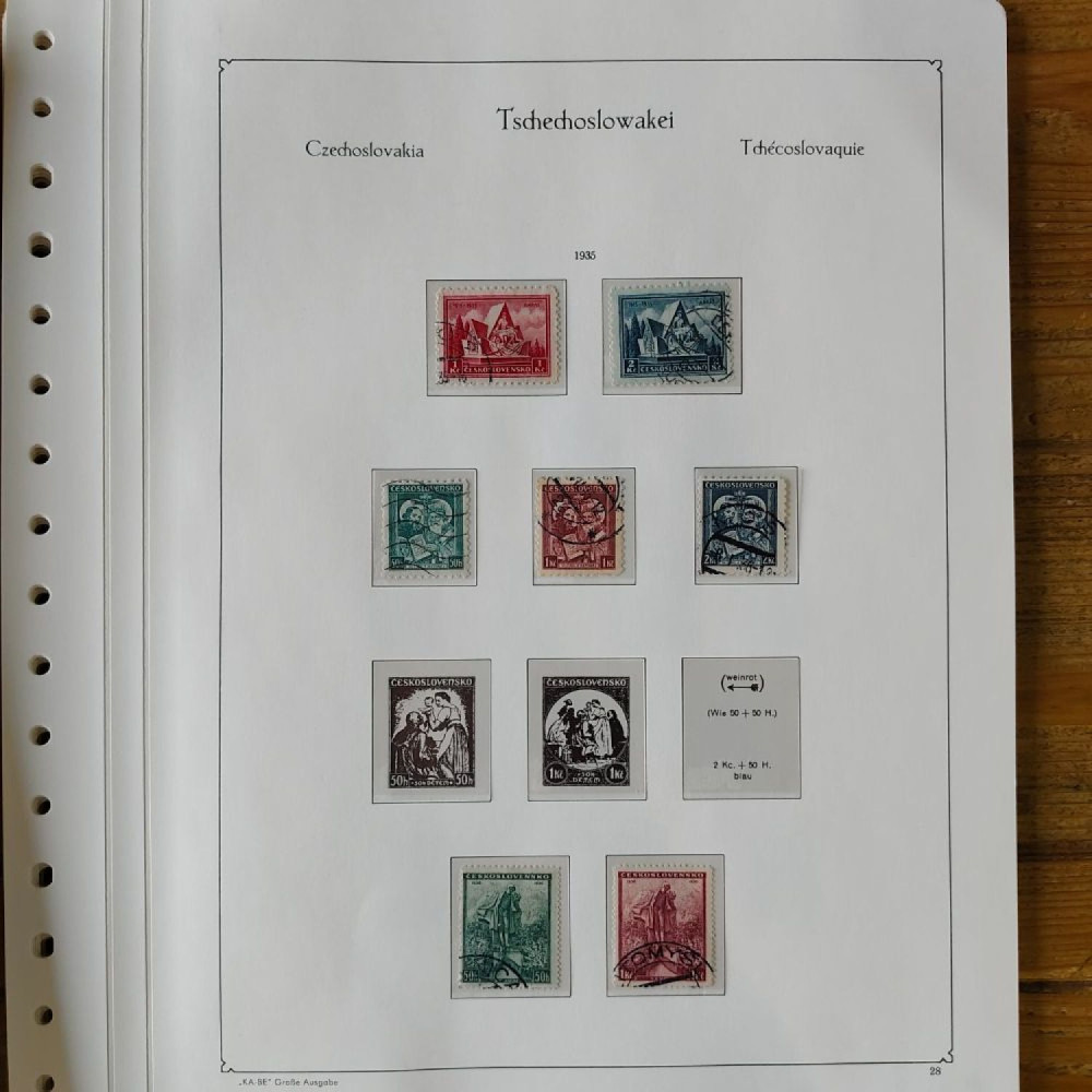 Sbírka známek Sbírka, Mi.#, Krásná sbírka ČSR I a II mix kvality Sbírka známek Sbírka, Mi.#, Krásná sbírka ČSR I a II mix kvality