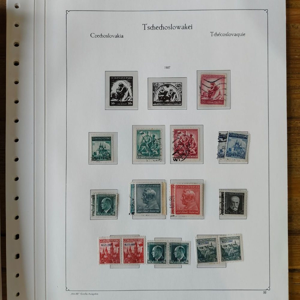 Sbírka známek Sbírka, Mi.#, Krásná sbírka ČSR I a II mix kvality Sbírka známek Sbírka, Mi.#, Krásná sbírka ČSR I a II mix kvality