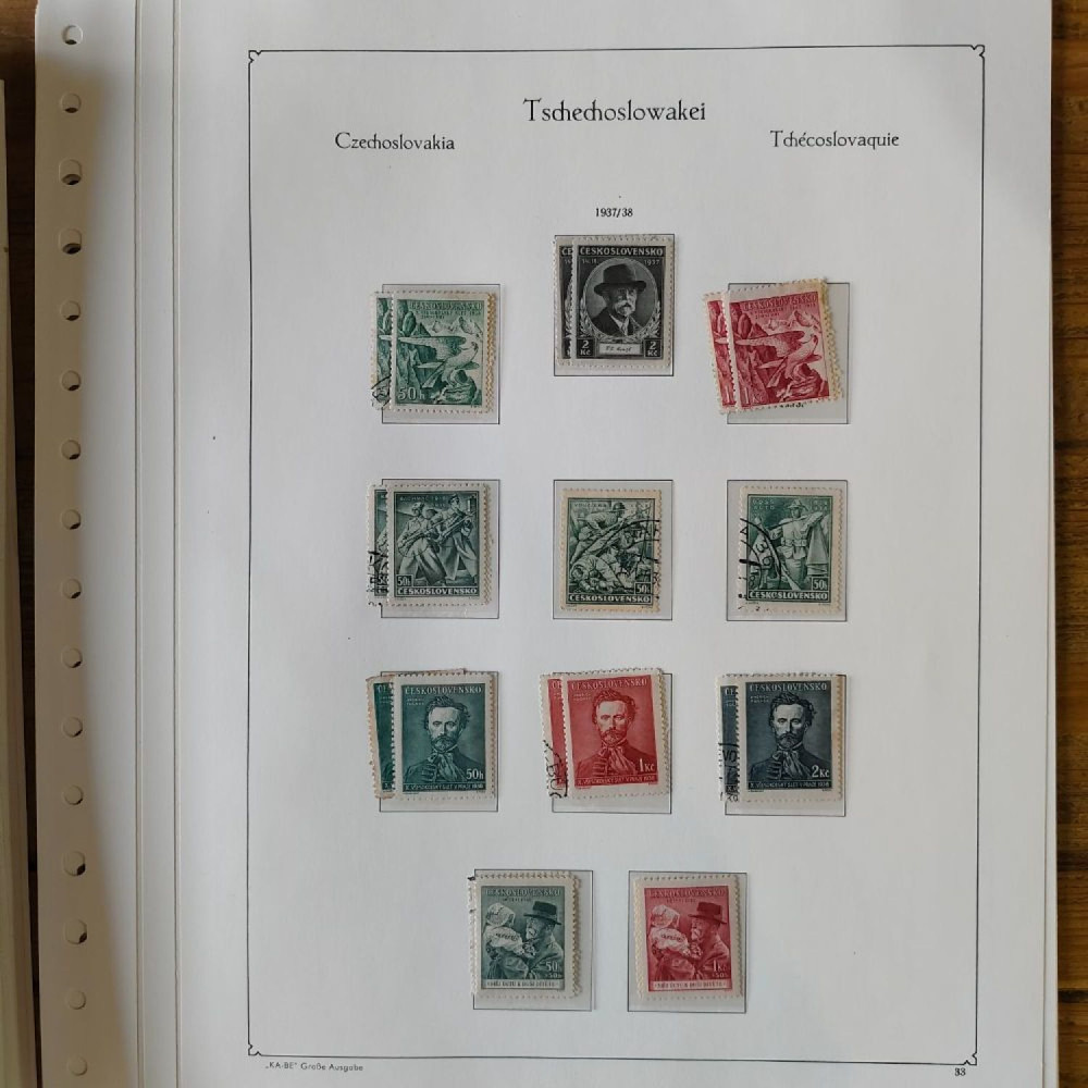 Sbírka známek Sbírka, Mi.#, Krásná sbírka ČSR I a II mix kvality Sbírka známek Sbírka, Mi.#, Krásná sbírka ČSR I a II mix kvality