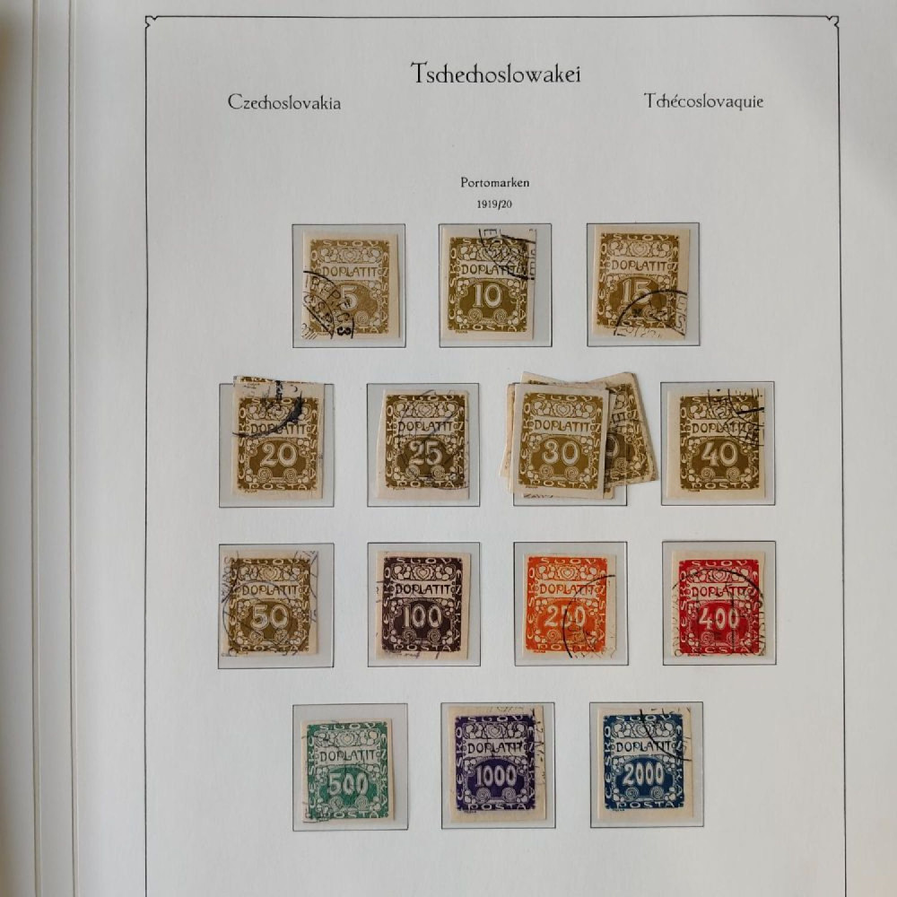 Sbírka známek Sbírka, Mi.#, Krásná sbírka ČSR I a II mix kvality Sbírka známek Sbírka, Mi.#, Krásná sbírka ČSR I a II mix kvality