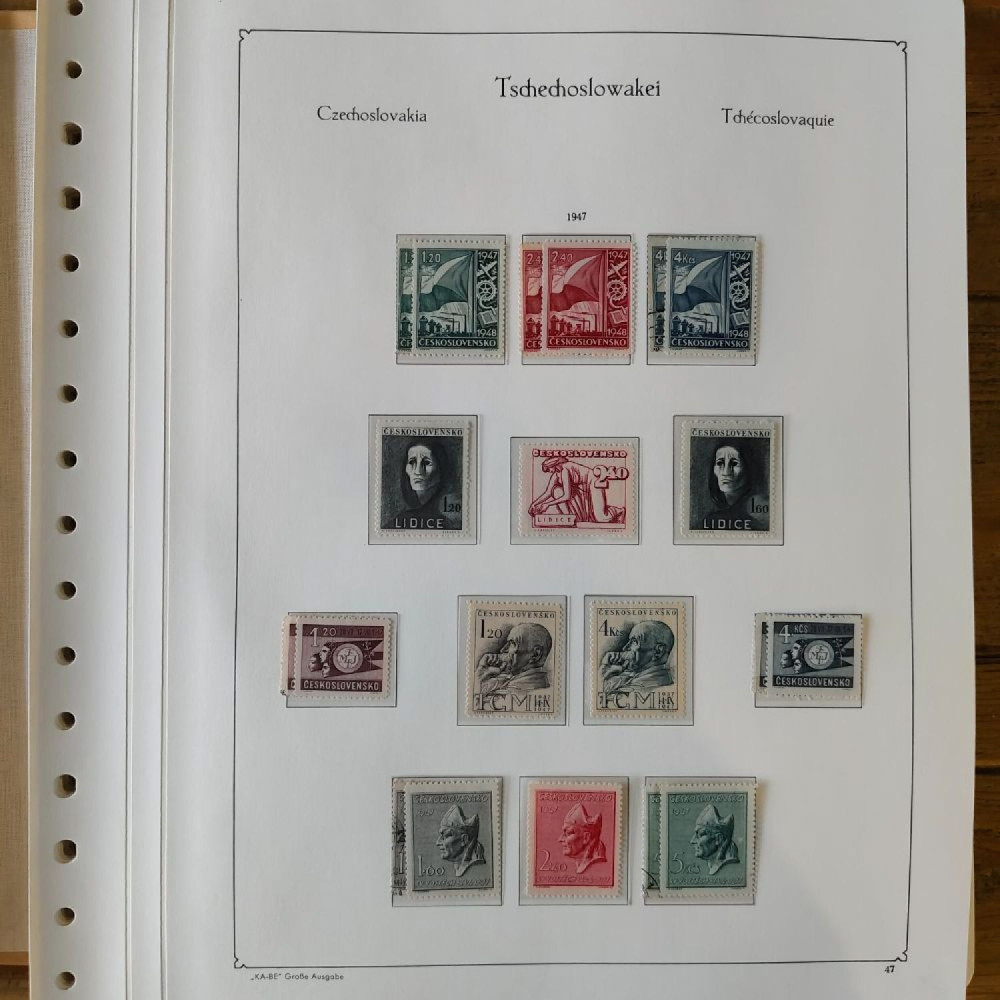 Sbírka známek Sbírka, Mi.#, Krásná sbírka ČSR I a II mix kvality Sbírka známek Sbírka, Mi.#, Krásná sbírka ČSR I a II mix kvality