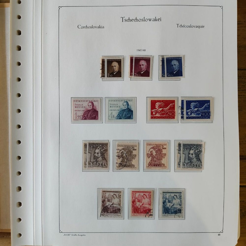 Sbírka známek Sbírka, Mi.#, Krásná sbírka ČSR I a II mix kvality Sbírka známek Sbírka, Mi.#, Krásná sbírka ČSR I a II mix kvality