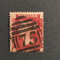 Známka Velká Británie, SG43 (Mi. 16)#, 1P Známka Velká Británie, SG43 (Mi. 16)#, 1P