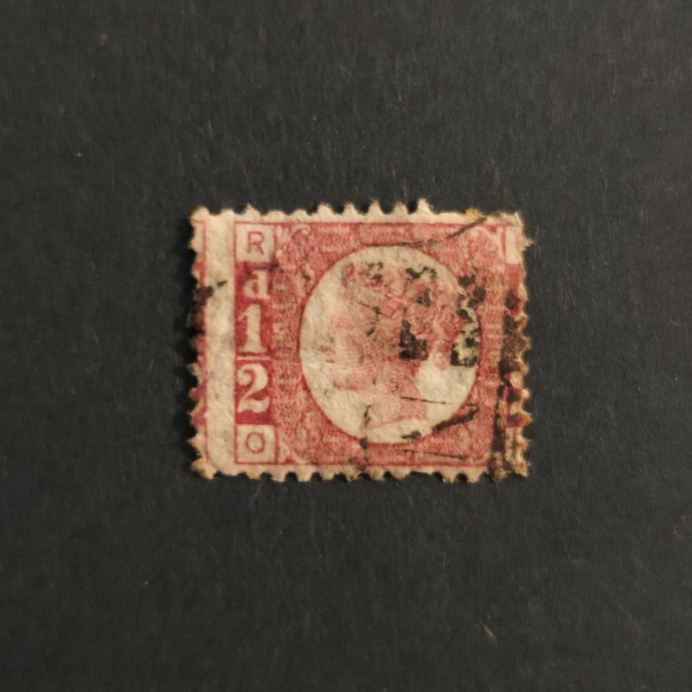 Stamp Great Britain, SG48 (Mi. 36), Used #, ½P Stamp Great Britain, SG48 (Mi. 36), Used #, ½P