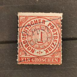 Stamp North German Postal District, Mi.DE-NDP 4 (SG DE-NDP 6), Used #, 1 Gr