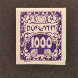 Sello Checoslovaquia, Pof.DL13 (Mi. 13), MH, 1000h