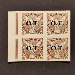 Bloque de cuatro Checoslovaquia, Pof.OT3 (Mi. 328), MNH, 30h