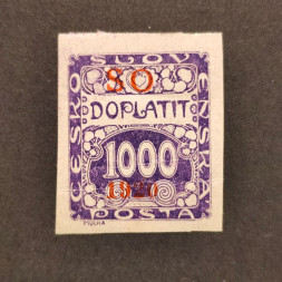Sello Checoslovaquia, Pof.SO43 (Mi. 11), MH, 1000h