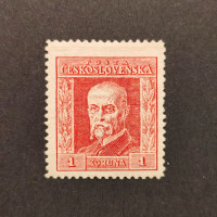 Známka ČSR, Pof.190*, P5, I. typ, 1 Kč