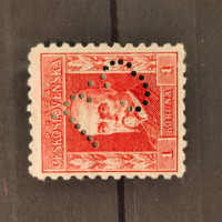 Známka ČSR, Pof.199(*), typ IV, P8, 1 Kč