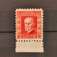 Známka ČSR, Pof.200*, typ V, P7, 1 Kč