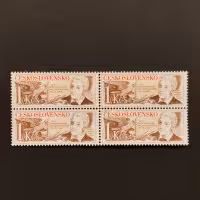 Viererblock Tschechoslowakie, Pof.2920 (Mi. 3028)**, 1 Kčs