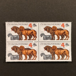 Bloque de cuatro Checoslovaquia, Pof.2949 (Mi. 3057), MNH, 4 Kčs