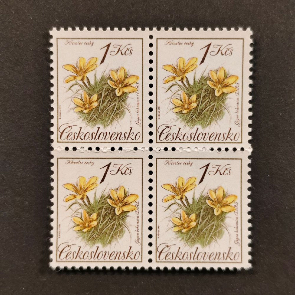 Čtyřblok ČSR, Pof.2990**, 1 Kčs Čtyřblok ČSR, Pof.2990**, 1 Kčs