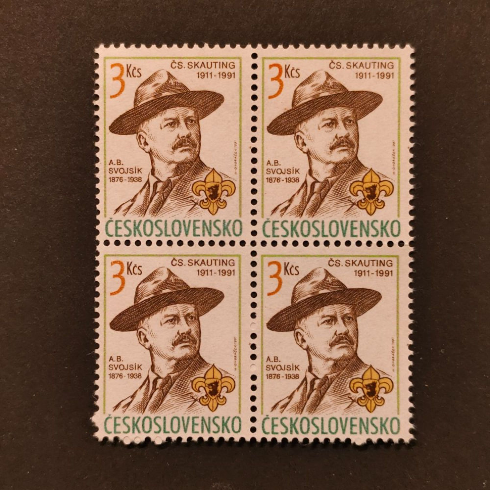 Čtyřblok ČSR, Pof.2966**, 3 Kčs Čtyřblok ČSR, Pof.2966**, 3 Kčs