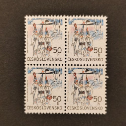 Bloque de cuatro Checoslovaquia, Pof.2999 (Mi. 3107), MNH, 50 h
