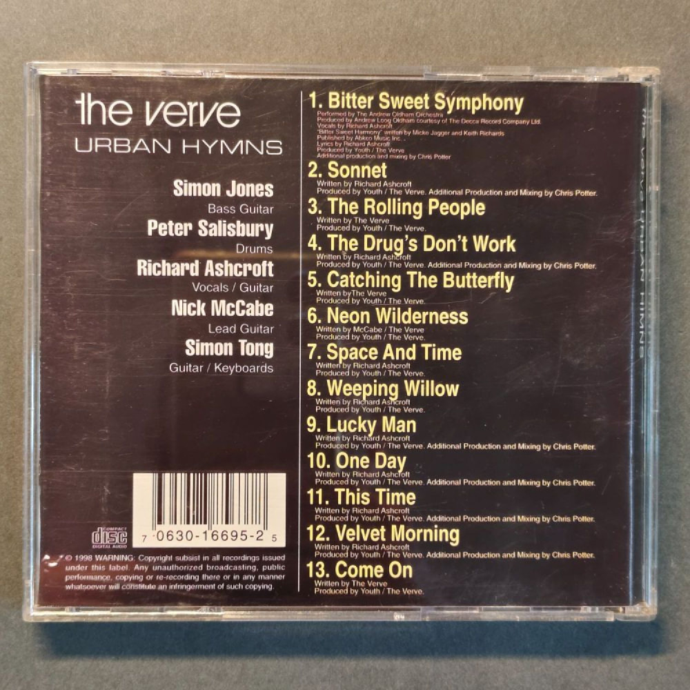 CD The Verve – Urban Hymns, Použ. CD The Verve – Urban Hymns, Použ.