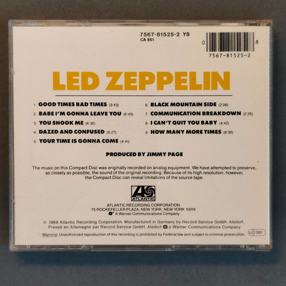 CD Led Zeppelin – Led Zeppelin, Použ. CD Led Zeppelin – Led Zeppelin, Použ.