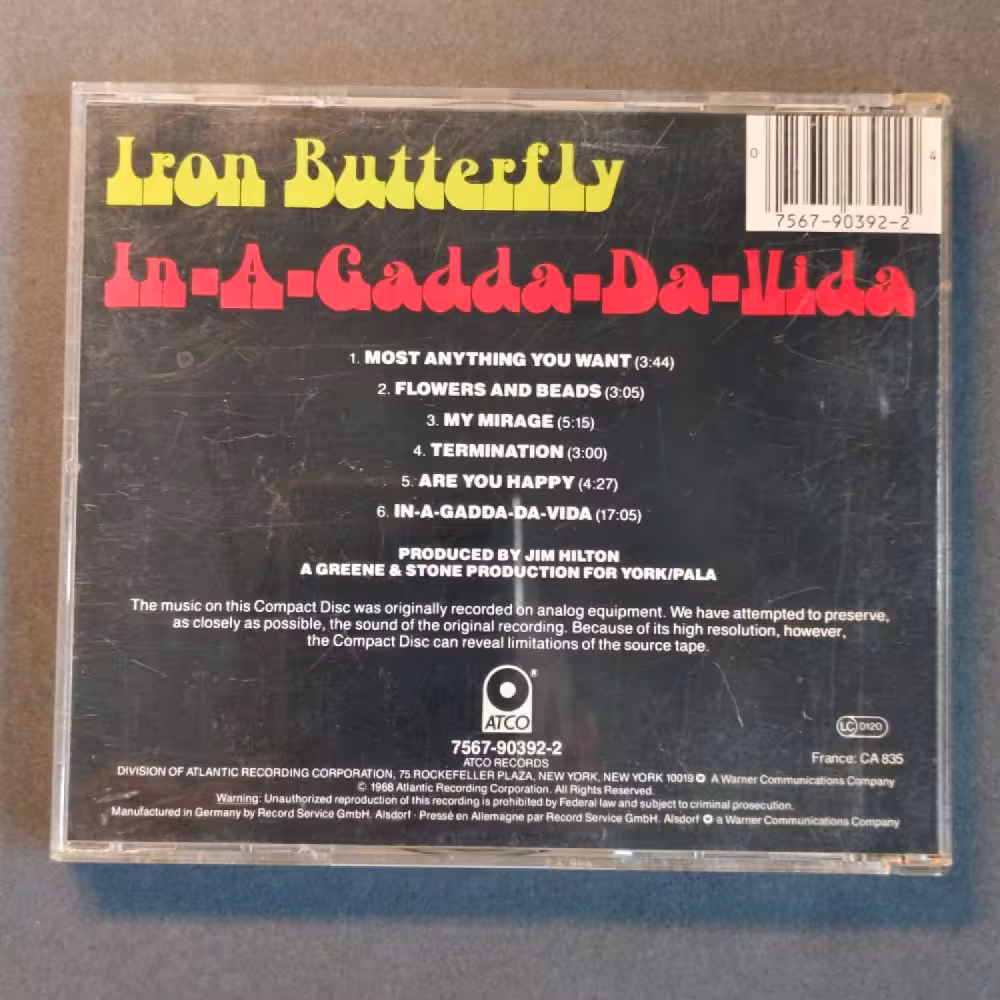 CD Iron Butterfly – In-A-Gadda-Da-Vida, USED 1