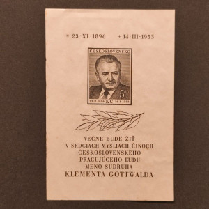 Úmrtí K. Gottwalda - aršík
