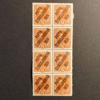 Víceblok ČSR, Pof.38**, ST typy přetisků, 15h